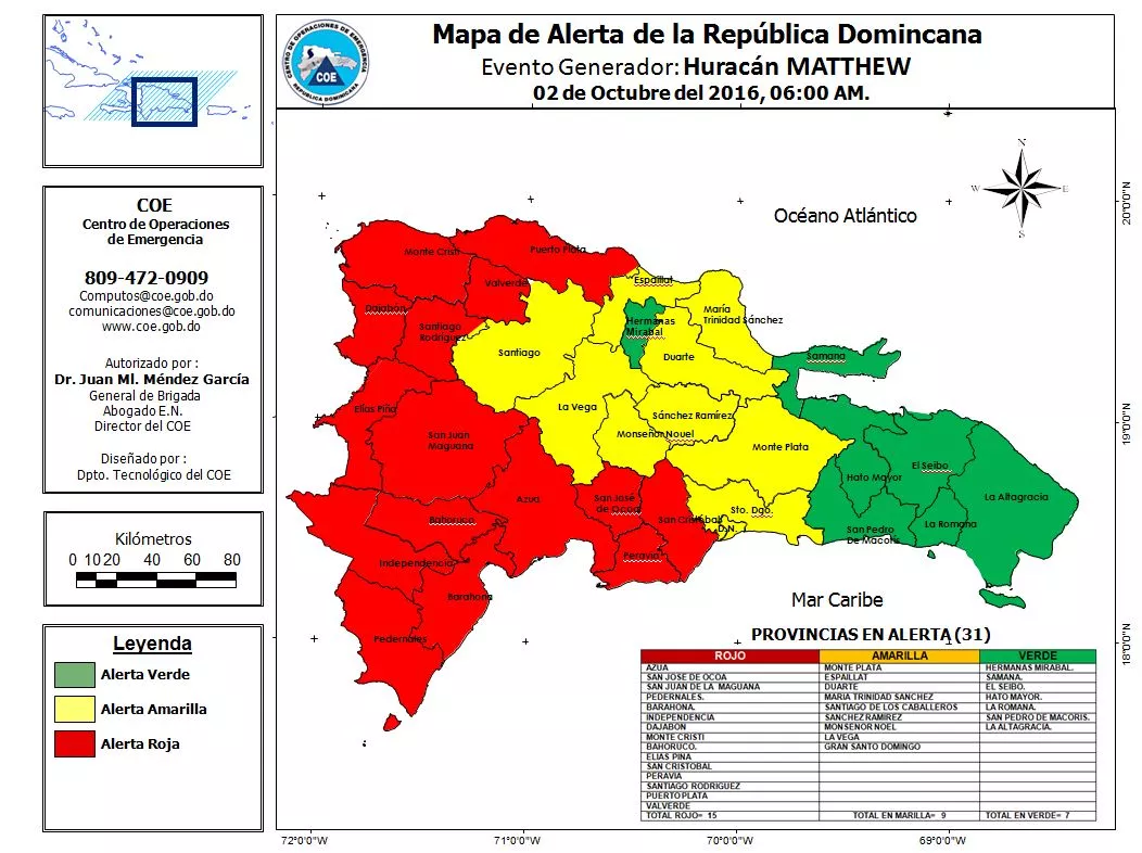 Matthew continúa moviéndose sobre el Caribe, aguaceros continuarán