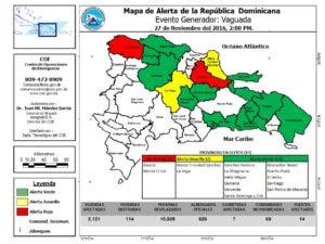 El COE amplía el nivel de alerta verde por posibles inundaciones