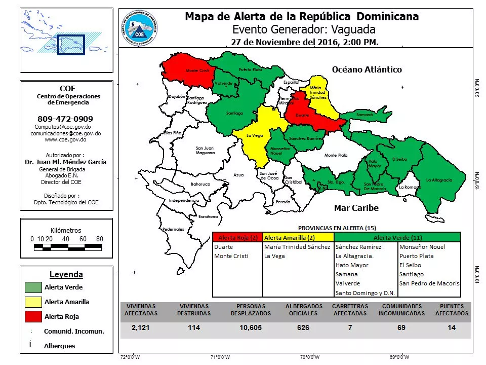 El COE amplía el nivel de alerta verde por posibles inundaciones