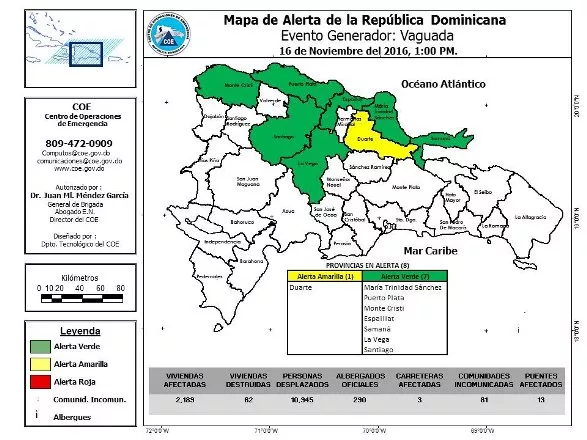 COE disminuye niveles de alerta