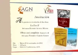 Archivo General de la Nación presenta hoy  nuevos libros