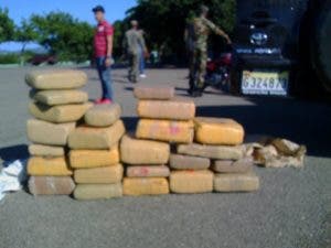 Incautan 234 libras de marihuana en Monte Cristi