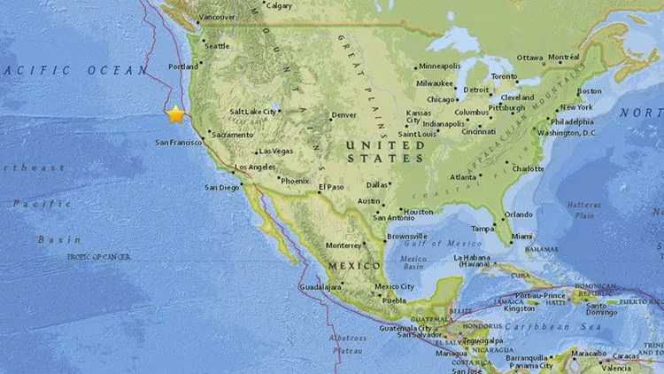 Terremoto de magnitud 6,5 sacude la costa norte de California