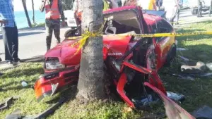 Accidente de tránsito deja dos heridos de gravedad en Las Américas