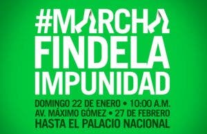 Organizadores de marcha «Fin de la Impunidad» dicen todos son bienvenidos, pero sin banderas políticas