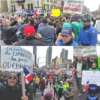 Marcha contra “Impunidad y Corrupción” en NY considerada la mayor por dominicanos