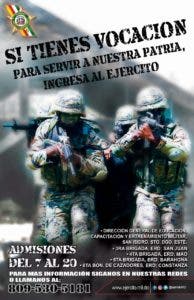 Convocan a interesados en ingresar al Ejército