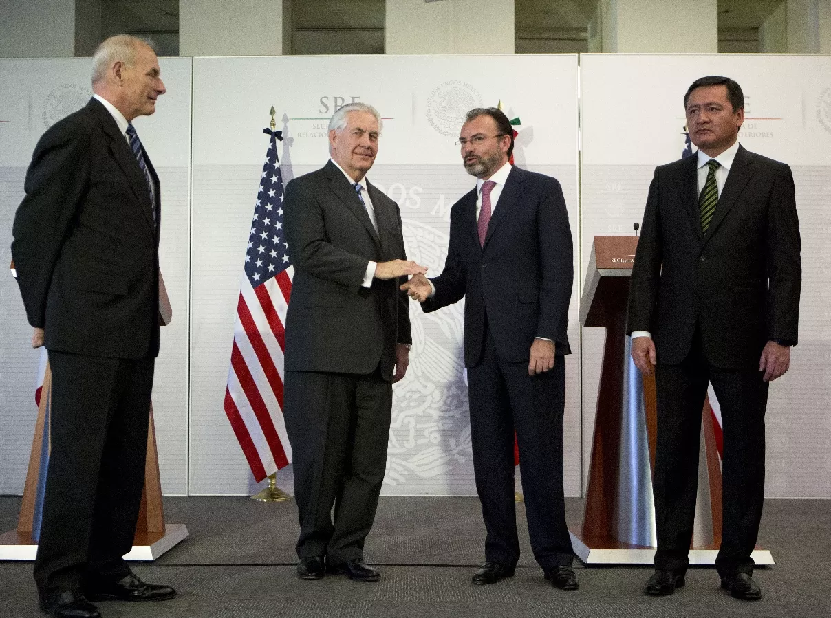 John Kelly,Rex Tillerson,Luis Videgaray,Miguel Angel Osorio Chong