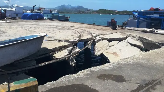 Muelle de Puerto Plata sigue despedazándose, pese a anuncios oficiales para repararlo