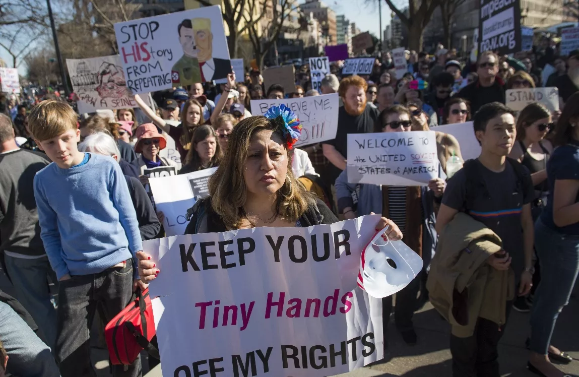 Protestors Hold "Not My President’s Day" Rally