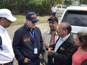 Ministro Gonzalo Castillo recorre zonas afectadas de Puerto Plata para constatar daños