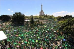 Miles de personas participaron en la marcha Verde en Santiago. Foto: Elieser Tapia.