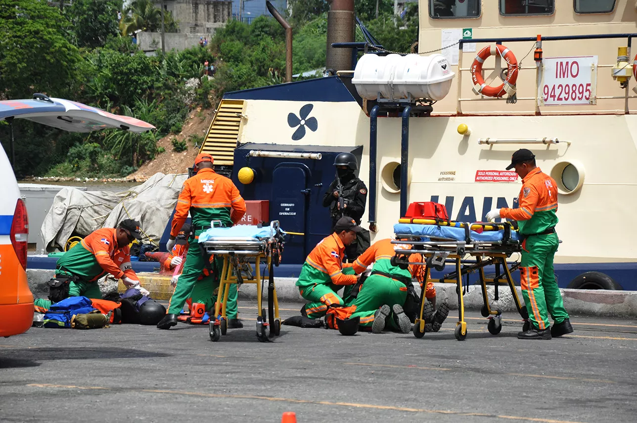 Realizan simulacro antiterrorismo en el Puerto de Haina