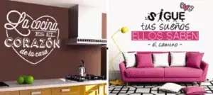 La decoración se viste de letras y mensaje