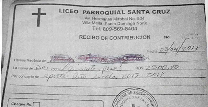 Liceo cobra RD$2,500 por reinscripción