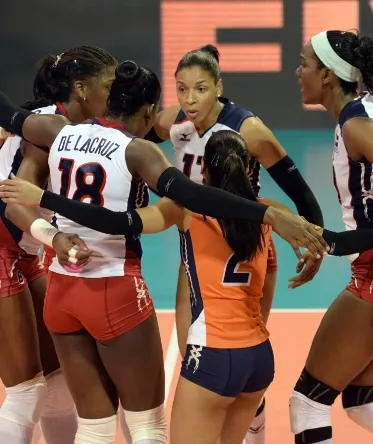 Selección de Voleibol de República Dominicana ante Trinidad y Tobago