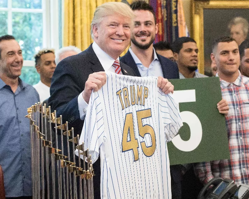 Sólo algunos jugadores de los Cubs visitaron a Trump