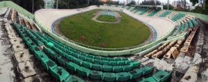 Velódromo olímpico en estado abandono