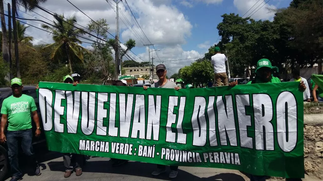 Video: Movimiento Verde inicia marcha en San Pedro de Macorís por el fin de la impunidad