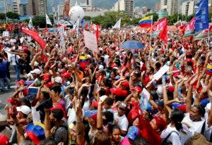 Seguidores del presidente Nicolás Maduro, durante una demostración en apoyo a la Constituyente.