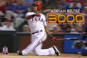 Adrián Beltré conecta el hit 3,000 de su carrera