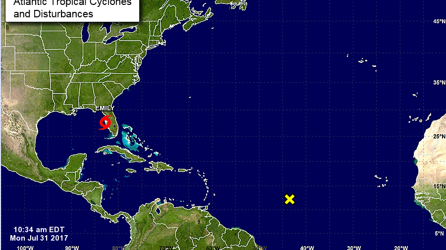 Se forma en el Golfo de México tormenta tropical Emily, sexta de la temporada