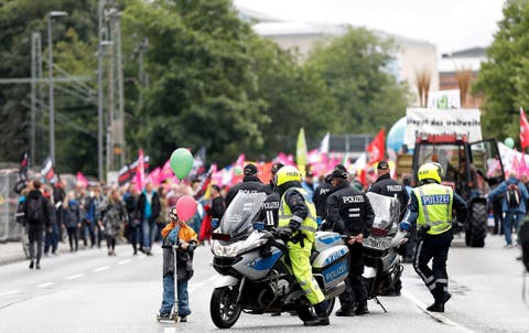 Al menos 10.000 manifestantes en Hamburgo contra la cumbre G20