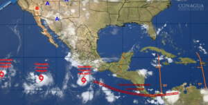 Dos tormentas tropicales, Hilary e Irwin, se forman en aguas del Pacífico