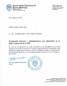 UASD suspende docencia en la sede central por enfrentamientos