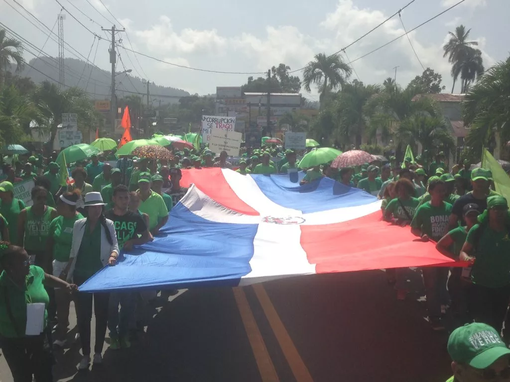 Bonao se viste de verde para pedir fin de la impunidad y la corrupción