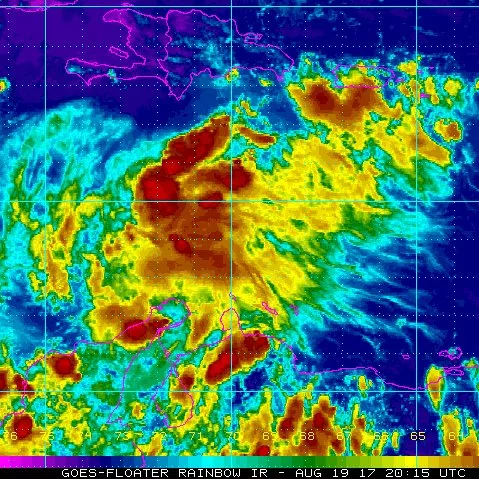 Harvey se debilita a depresión tropical a su paso por el Mar Caribe