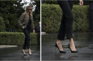 Tacones de Melania Trump para visitar zona afectada por Harvey causan revuelo