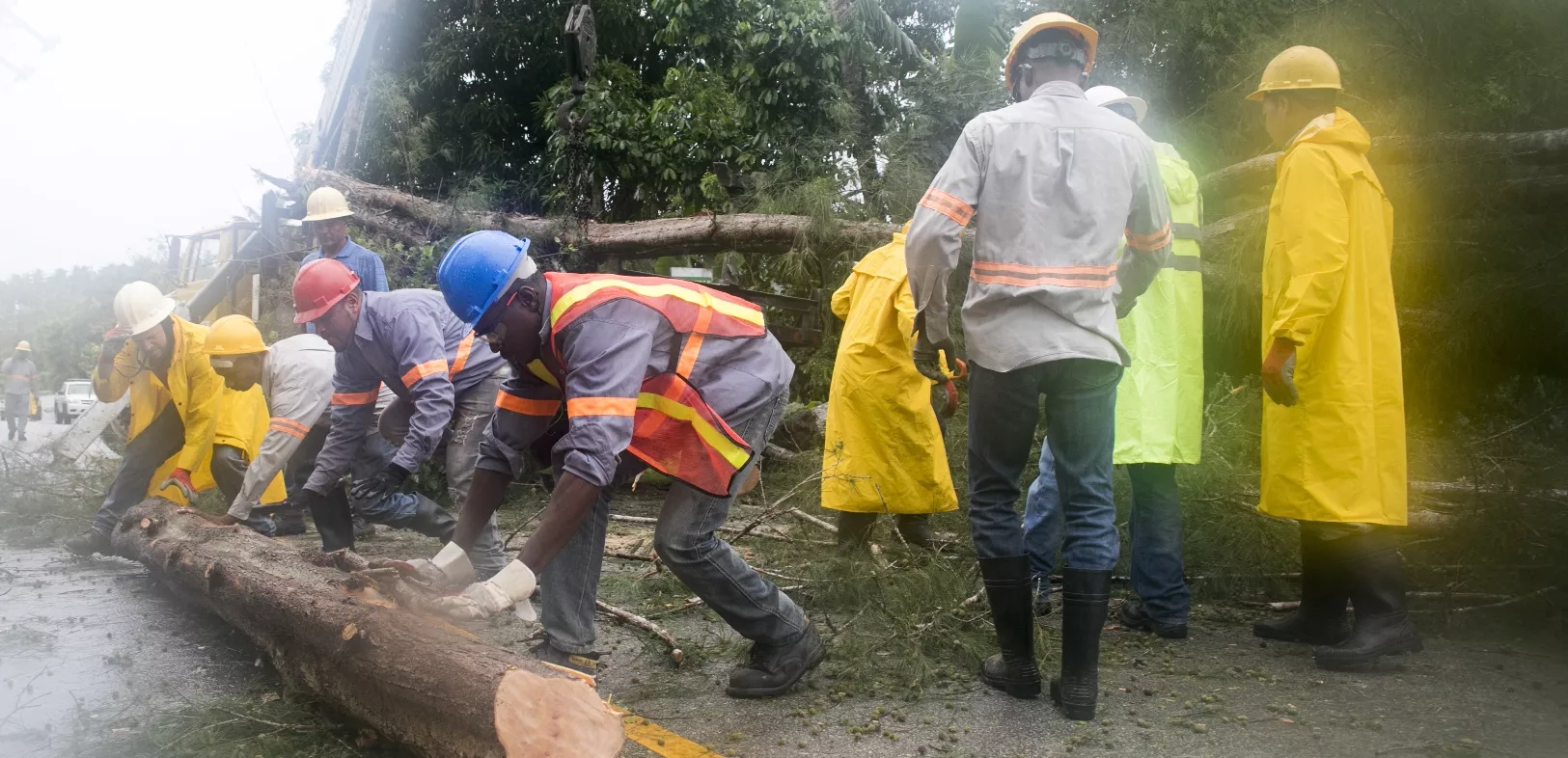 Trabajadores a los que el huracán no detiene