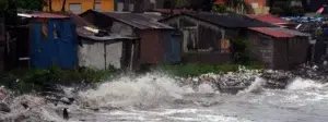 La Novia del Atlántico sufrió vientos y lluvias