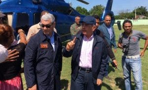 Danilo Medina y Gonzalo Castillo a su llegada a Montecristi.