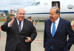 El exembajador Julio Ligorría y Carlos Slim, presidente de Claro.