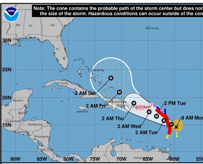 El huracán María se fortalece y alcanza categoría 2 en el Caribe