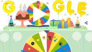 Google celebra su cumpleaños 19 con la ruleta de la fortuna