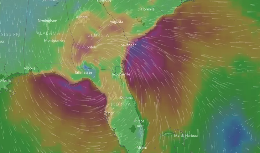 Georgia ya sufre los efectos de Irma con cortes de luz y vuelos cancelados