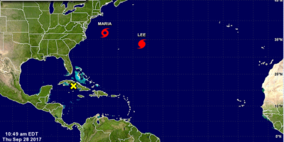 María vuelve a degradarse a tormenta tropical mientras se aleja de EEUU