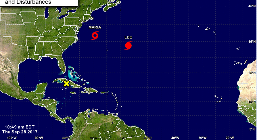 María vuelve a degradarse a tormenta tropical mientras se aleja de EEUU