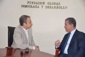 Leonel Fernández y José Luis Zapatero se reúnen para abordar proceso reanudación de diálogo gobierno venezolano y oposición