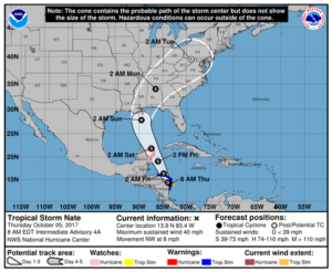 La tormenta tropical Nate provoca 5 muertos en Nicaragua