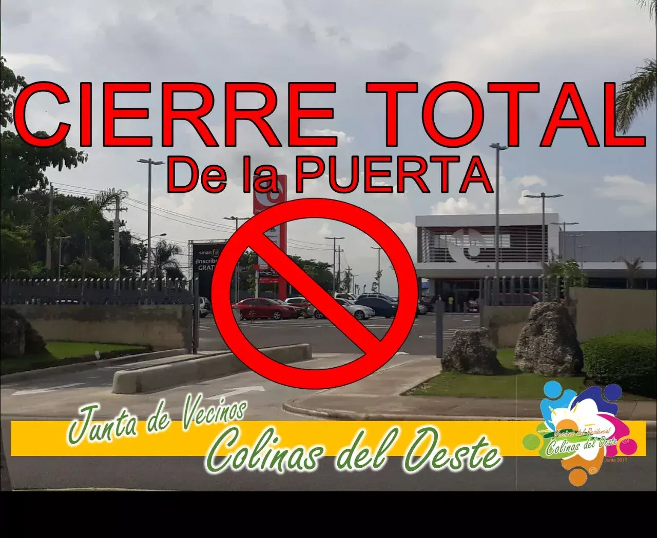 Residentes de Colinas del Oeste piden cierre de puerta hacia construida en su entrada