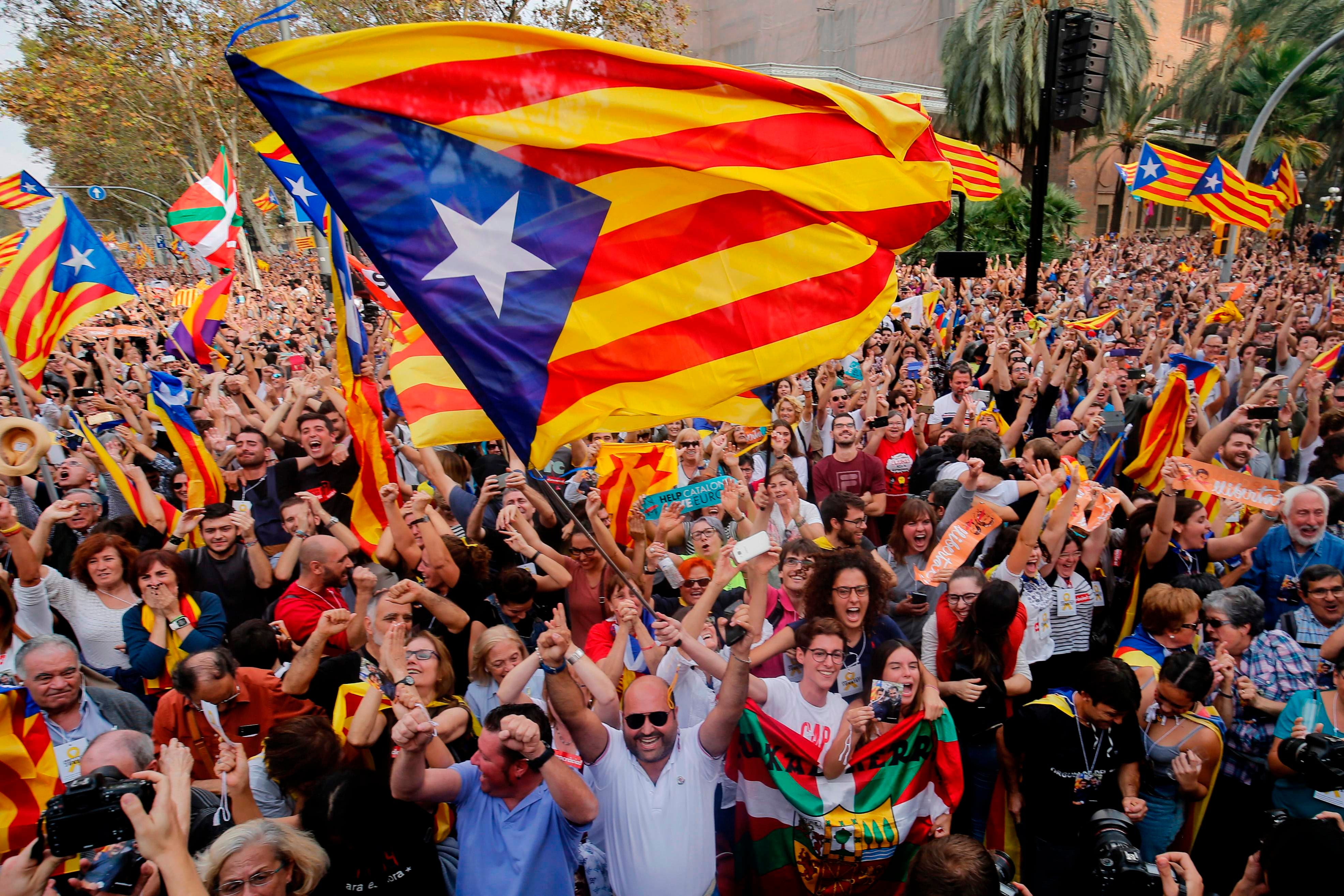 Unas 45 mil personas marchan en Bruselas por la independencia de Cataluña