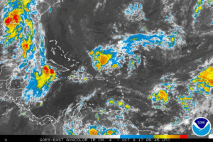 Meteorología pronostica aguaceros por vaguada; mantiene alerta