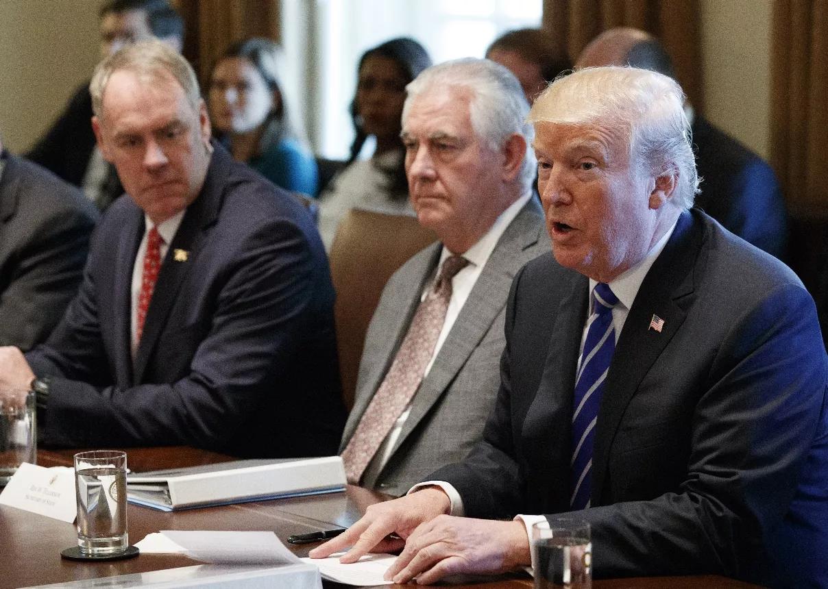 Donald Trump, Eric Hargan, Ryan Zinke, Rex Tillerson