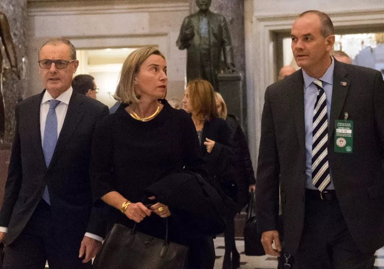 The EU High Representative/Vice President Federica Mogherini attends meetings on Capitol Hill