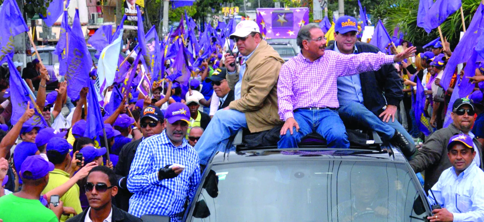 Danilo Medina en campaña. El Nacional/ FE