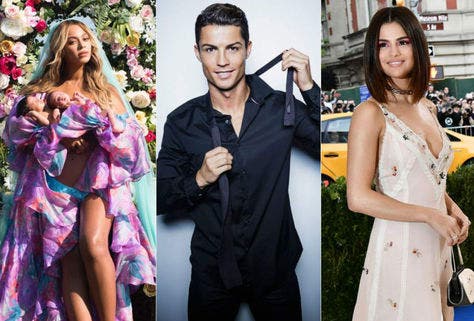 Beyoncé, Ronaldo y Selena Gómez copan fotos con más “me gusta” en Instagram
